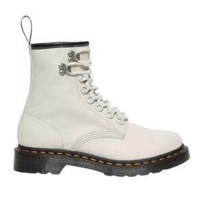 DR. MARTENS 101 Hardware Virginia Leather Lace Up Boot In Ivory Size 8